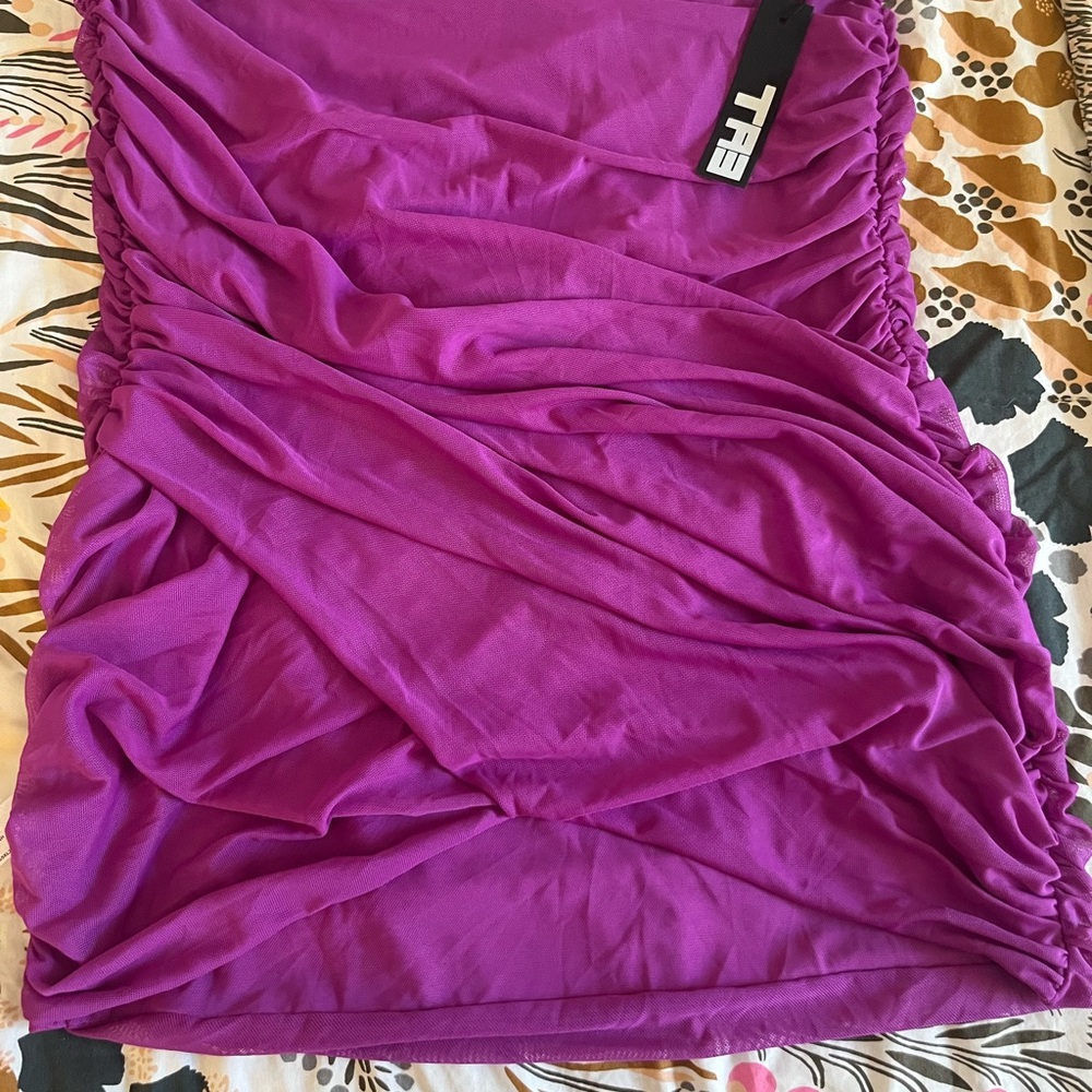 TAE Cross Mesh Skirty Orchid